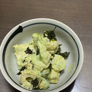 アボカドとちくわのワサビマヨあえ